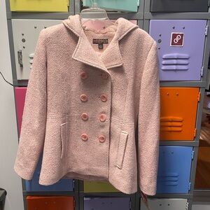 Mudd Vintage Y2K Wool Light Pink Pea Coat, L, NWT